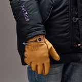 Crud | Mitsuhiko Gloves 2.0  | Wool-Lined Goatskin Leather Gloves | Light Brown
