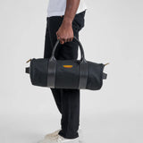 Iron Heart | IHE-24-BLK | 21oz Denim and Buttero Leather Holdall | Superblack