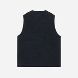 3sixteen | Reversible Work Vest | Black Canvas Ecru Wool Sherpa