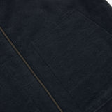 3sixteen | Reversible Work Vest | Black Canvas Ecru Wool Sherpa