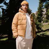 Crescent Down Works | Hooded Sweatshirt | Recycled Ripstop | Mustard / Wood