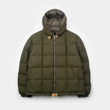 Crescent Down Works | Hodded Sweatshirt | Dry Wax Cotton | Douglas Green