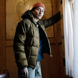 Crescent Down Works | Hodded Sweatshirt | Dry Wax Cotton | Douglas Green