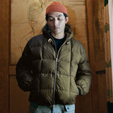 Crescent Down Works | Hodded Sweatshirt | Dry Wax Cotton | Douglas Green