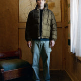 Crescent Down Works | Hodded Sweatshirt | Dry Wax Cotton | Douglas Green