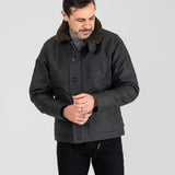 Iron Heart | IHM-37-BLK | Oiled Whipcord N1 Deck Jacket | Black