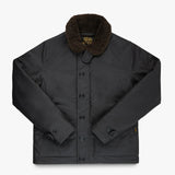 Iron Heart | IHM-37-BLK | Oiled Whipcord N1 Deck Jacket | Black