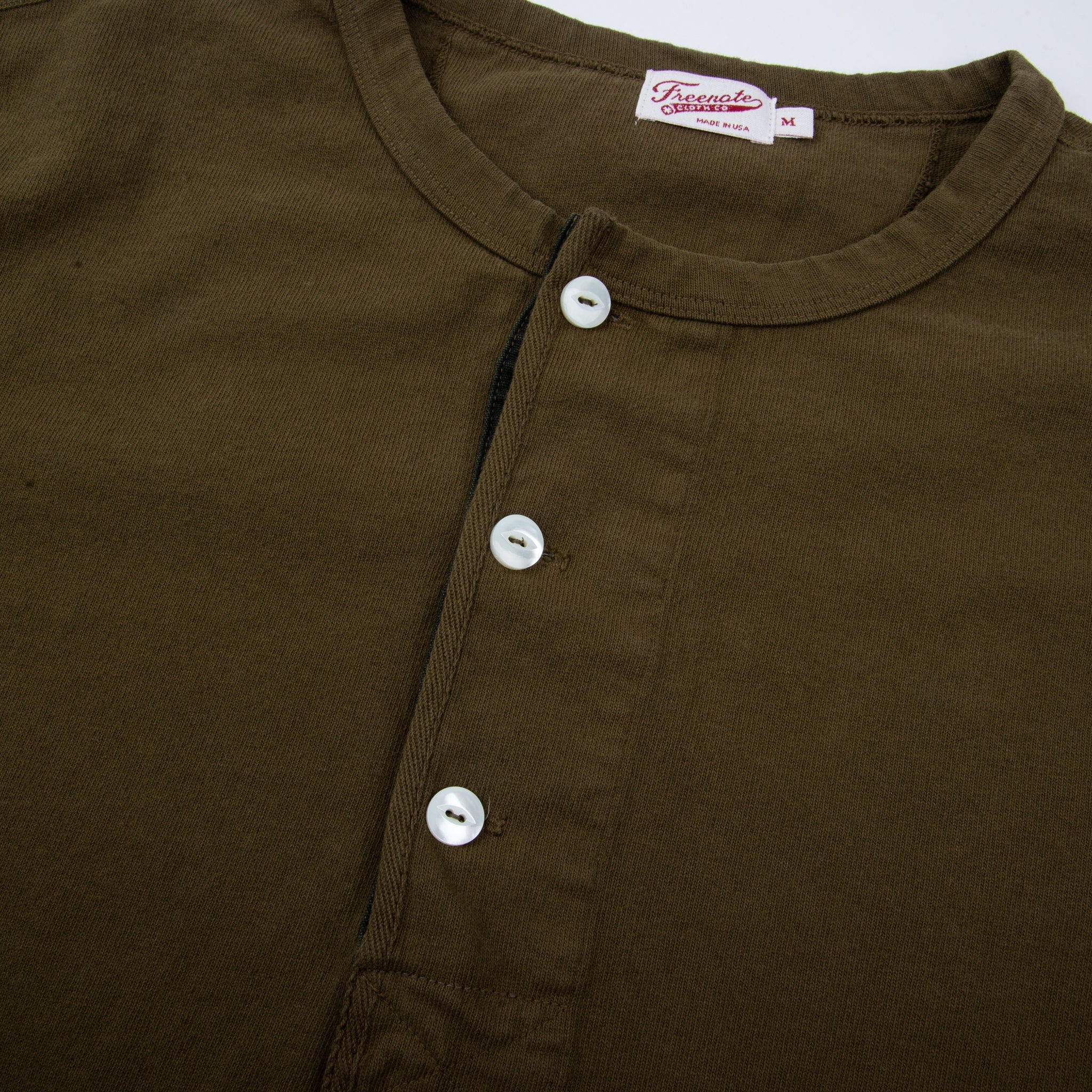 Freenote | 13 ounce henley l/s | olive drab