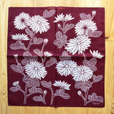 Kobahi Studio | Chrysanthemum Bandana | Burgundy “Azuki-iro” | BN53BG