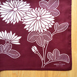Kobahi Studio | Chrysanthemum Bandana | Burgundy “Azuki-iro” | BN53BG
