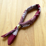 Kobahi Studio | Chrysanthemum Bandana | Burgundy “Azuki-iro” | BN53BG