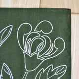 Kobahi Studio | Chrysanthemum Bandana | Olive green “Miru-iro” | BN53OG