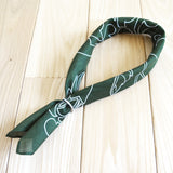 Kobahi Studio | Chrysanthemum Bandana | Olive green “Miru-iro” | BN53OG