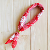 Kobahi Studio | Chrysanthemum Bandana | Red “Shinku” | BN53RD