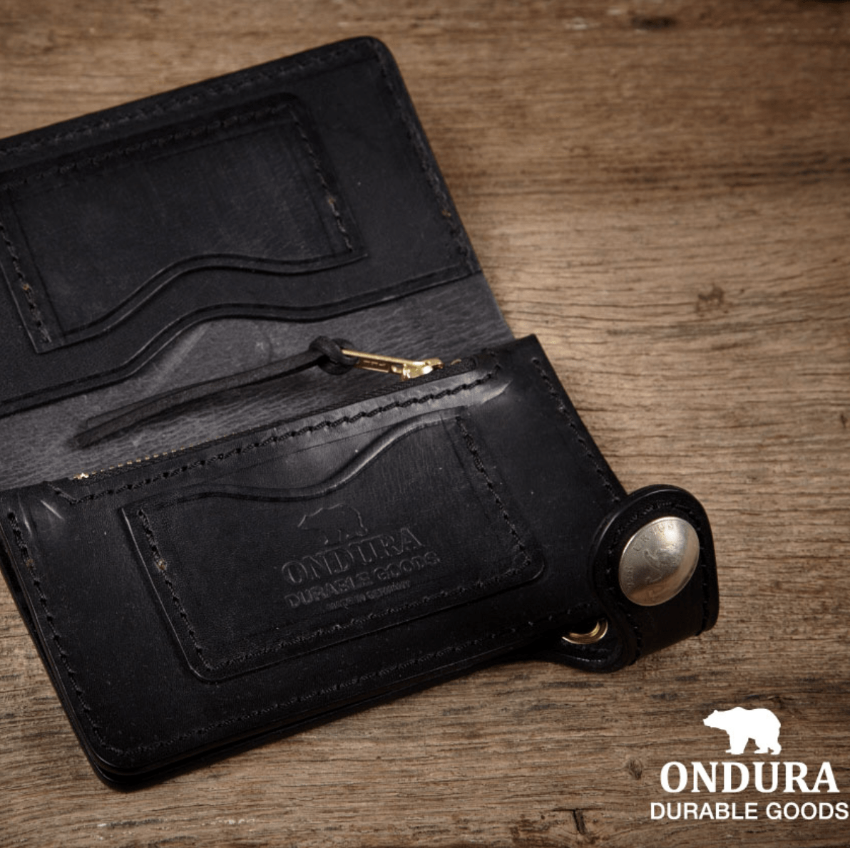 Ondura Durable Goods | Concho Biker Wallet | black