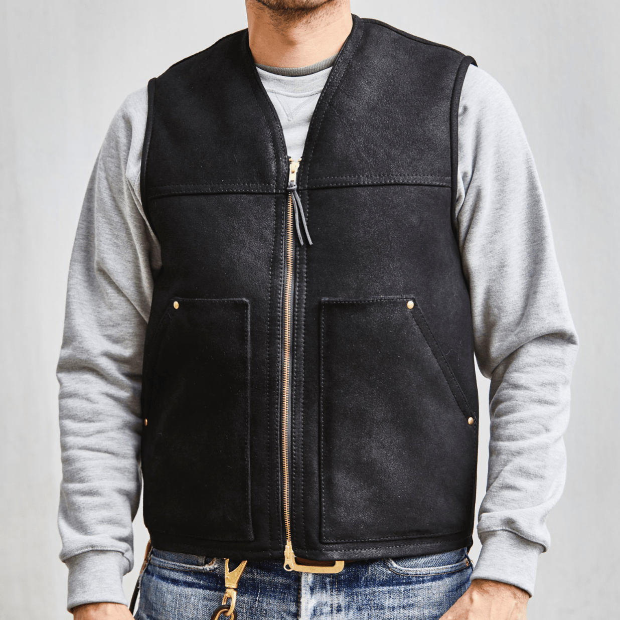 Ondura Durable Goods | Sheepskin Vest | Black