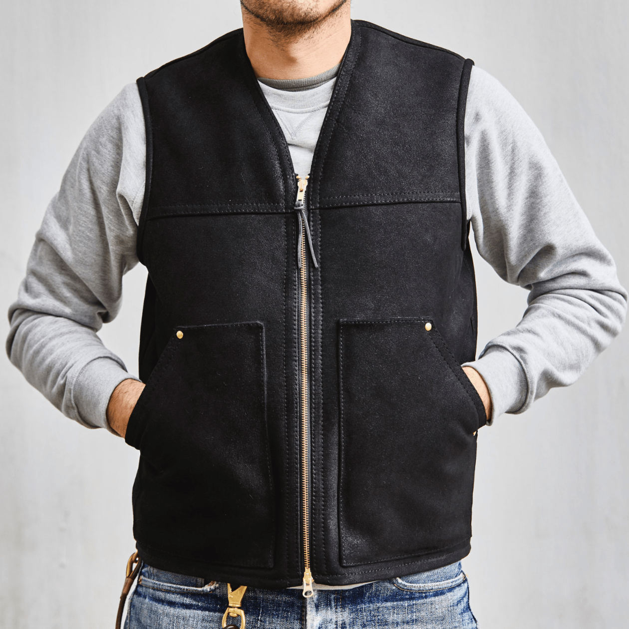 Ondura Durable Goods | Sheepskin Vest | Black