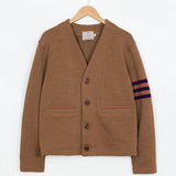 Dehen 1920 | Slouchy Varsity Cardigan | Dark Tan