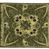 Indigofera |  Skull Bandana cotton voile | green