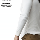 Indigofera | Clyde | Long sleeve | Cotton Rib | white