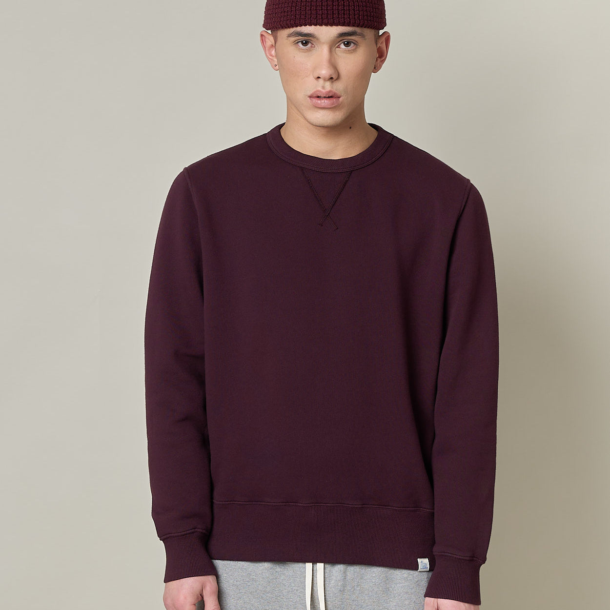 Merz. b Schwanen | CSW28 | GOOD BASICS Men's Sweatshirt | 506 burgundy