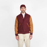 Dehen 1920 | Varsity Jacket | Burgundy / Navy & Scarlet / Rust