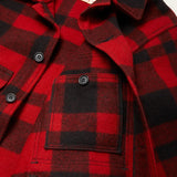 Filson | Mackinaw Wool Cruiser Jacket | 26oz Mackinaw Wool | Red/Black Plaid