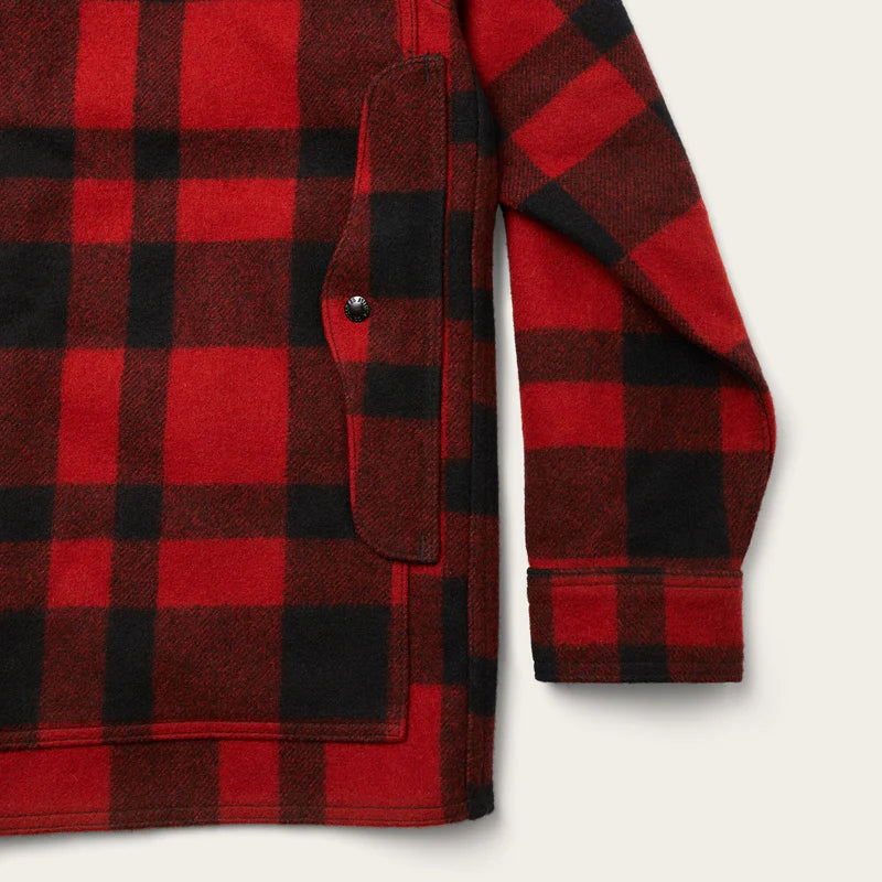 Filson | Mackinaw Wool Cruiser Jacket | 26oz Mackinaw Wool | Red/Black Plaid