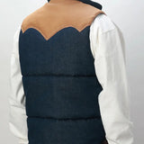 The Flathead | FN-OJ-DPV001 | PUFFER VEST - 12.5oz DENIM