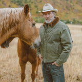 Freenote | RJ-2 waxed canvas | 20 ounce | Shearling | olive