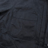 Freenote | RJ-1 Black | Riders jacket | Waxed canvas | olive / black Lining | Black