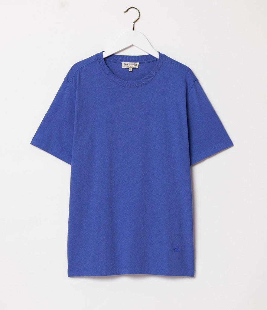 Merz b. Schwanen | HPT01 | Unisex T-Shirt | Cotton-Hemp | 5,4OZ | relaxed fit | 660 washed blue