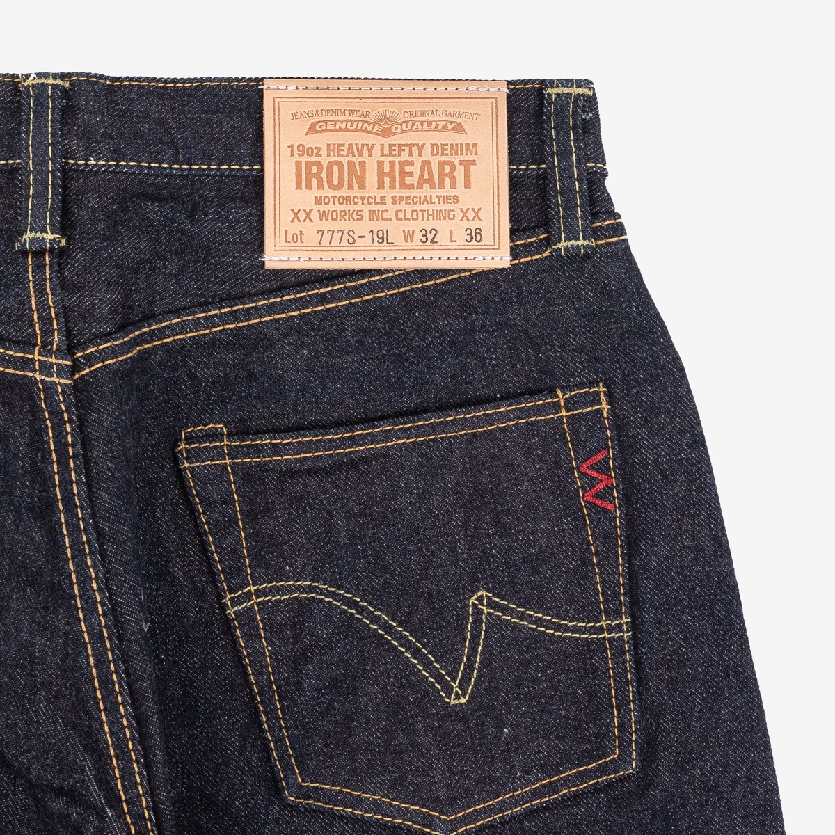 Iron Heart | IH-777S-19L | 19oz Left Hand Twill Selvedge Denim | Slim Tapered Cut Jeans | Indigo