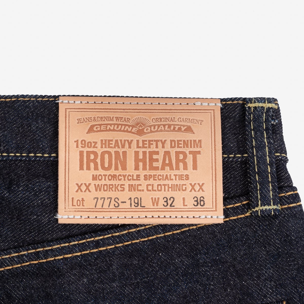 Iron Heart | IH-777S-19L | 19oz Left Hand Twill Selvedge Denim | Slim Tapered Cut Jeans | Indigo