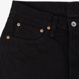 Iron Heart | IH-634S-142bb | 14oz Selvedge Denim Straight Cut Jeans | Black/Black