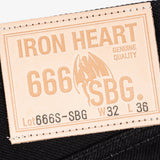 Iron Heat |  IH-666S-SBG | 21oz Selvedge Denim Slim Straight Cut Jeans | Superblack (Fades To Grey)