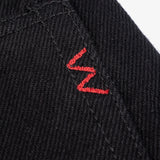 Iron Heat |  IH-666S-SBG | 21oz Selvedge Denim Slim Straight Cut Jeans | Superblack (Fades To Grey)
