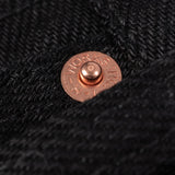 Iron Heat |  IH-666S-SBG | 21oz Selvedge Denim Slim Straight Cut Jeans | Superblack (Fades To Grey)