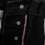 Iron Heat |  IH-666S-SBG | 21oz Selvedge Denim Slim Straight Cut Jeans | Superblack (Fades To Grey)