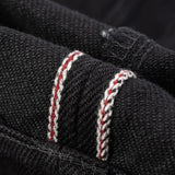 Iron Heat |  IH-666S-SBG | 21oz Selvedge Denim Slim Straight Cut Jeans | Superblack (Fades To Grey)