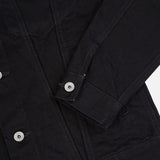 Iron Heart | IHJ-86-BLK |  14oz Selvedge Denim Modified Type III Jacket | Black/Black