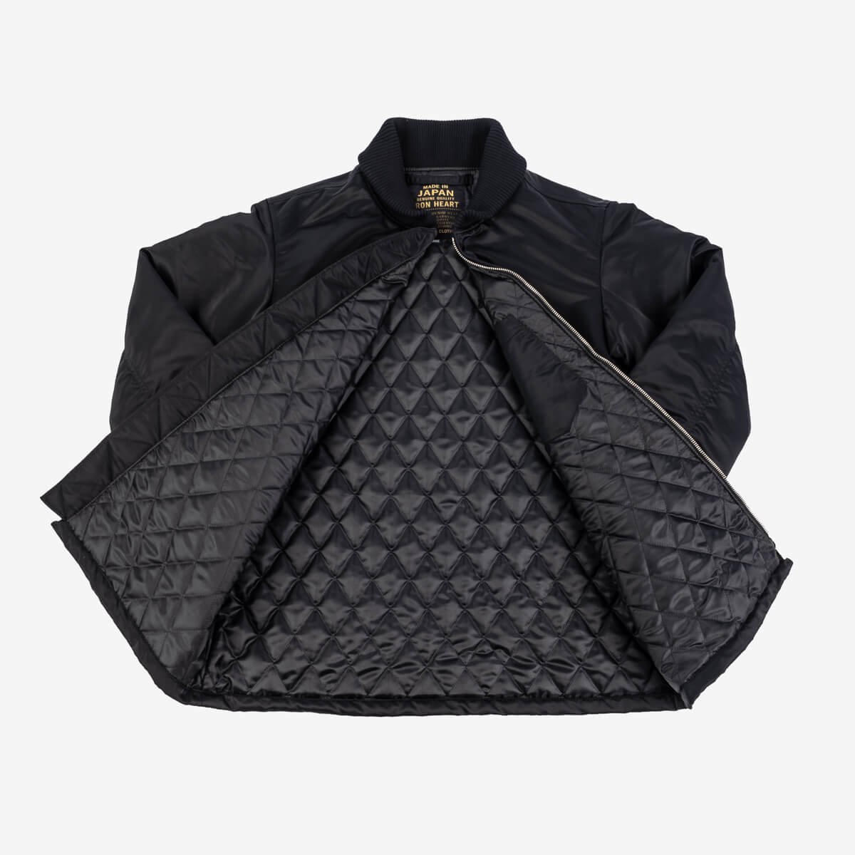 Iron Heart | IHM-36-BLK | Quilt Lined Nylon Jacket | Black |