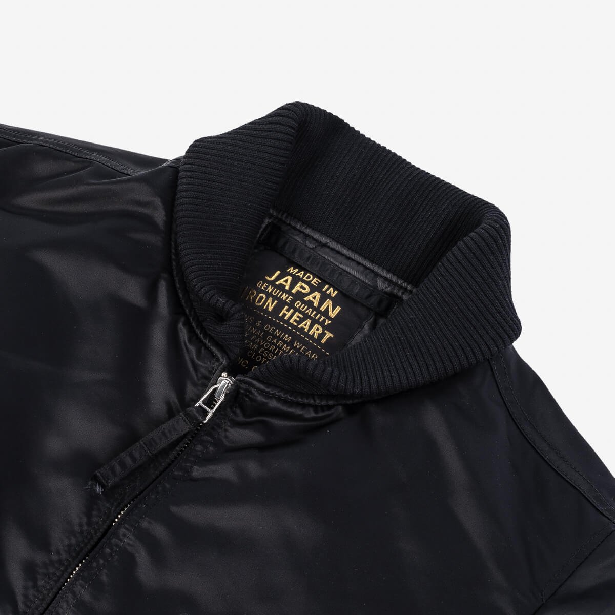 Iron Heart | IHM-36-BLK | Quilt Lined Nylon Jacket | Black |