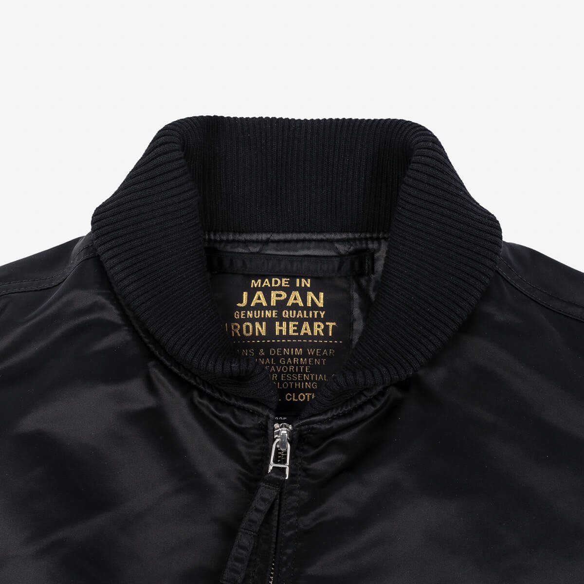 Iron Heart | IHM-36-BLK | Quilt Lined Nylon Jacket | Black |