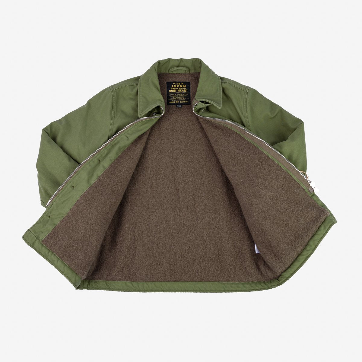 Iron Heart | IHM-39-OLV | Military Serge A2 Deck Jacket | Olive