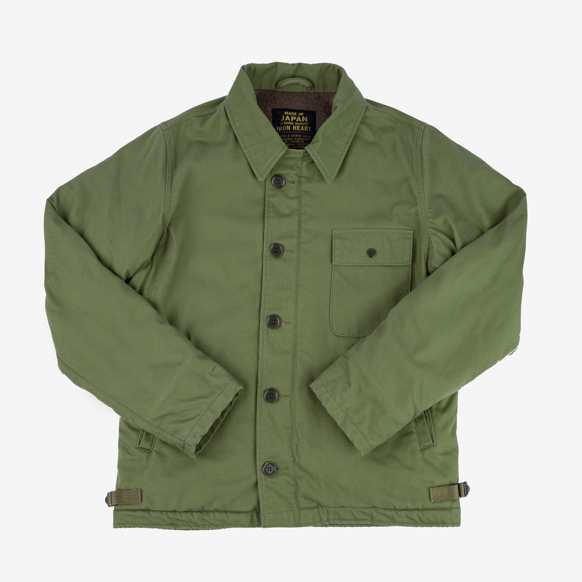 Iron Heart | IHM-39-OLV | Military Serge A2 Deck Jacket | Olive