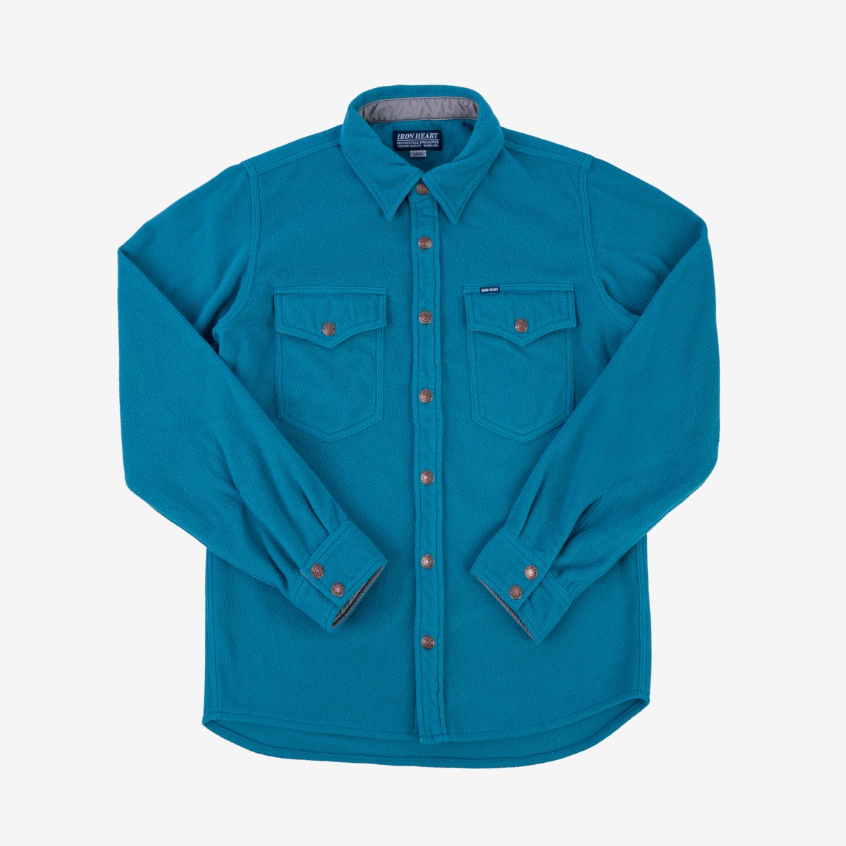 Iron Heart | IHSH-287-TUR | Micro Fleece C.P.O Shirt | Turquoise