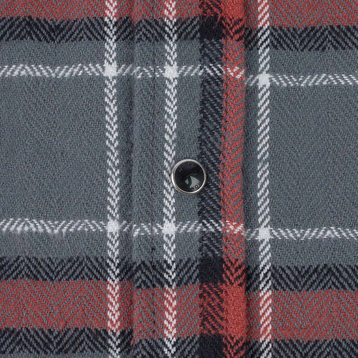 Iron Heart | IHSH-369-GRY | 12oz Slub Yarn | Heavy Flannel Herringbone Check Western Shirt | Grey