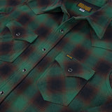 Iron Heart | IHSH-373-GRN | Ultra Heavy Flannel Ombré Check Western Shirt | Green