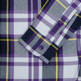 Iron Heart | IHSH-382-PUR | 9oz Selvedge American Check Work Shirt | Purple